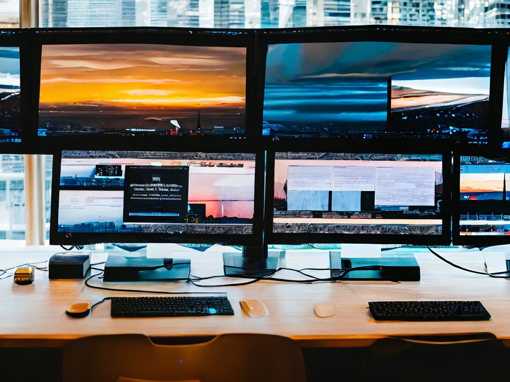 RAW photo, a desktop setup featuring multiple monitors with coding interfaces and proxy settings visible, a dark and moody atmosphere enhanced by LED lights, 8k UHD resolution, high-quality, realistic photo, subtle film grain, Nikon Z6