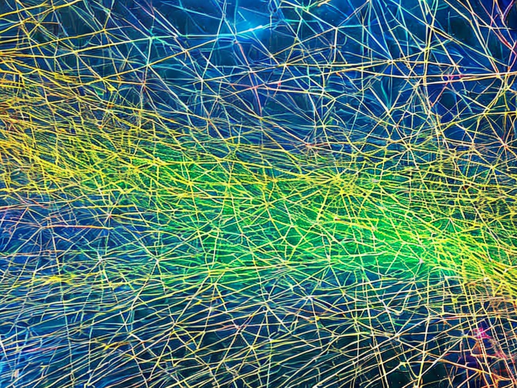 RAW photo, an abstract visualization of network nodes and proxies interconnected with digital lines, showcasing data flow, vibrant color contrasts, 8k UHD resolution, high quality, creating a dynamic and futuristic feel.