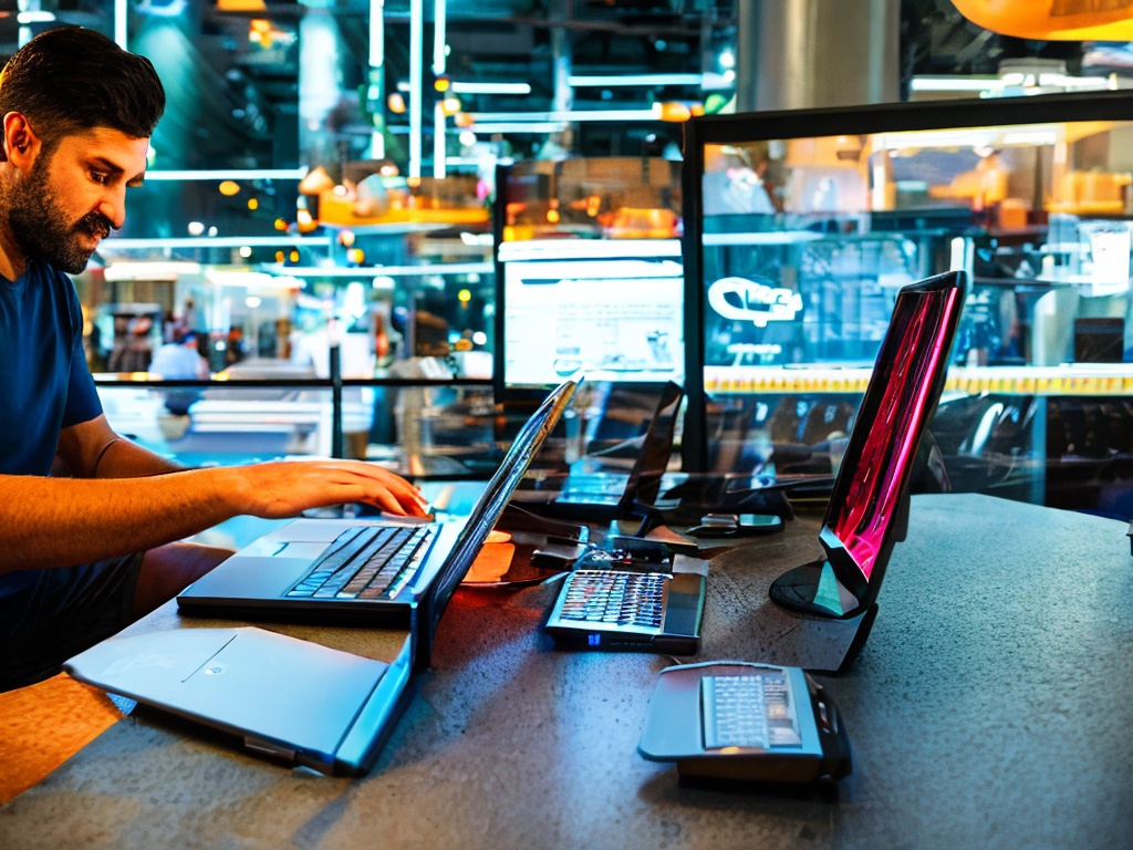 RAW photo, a programmer typing on a laptop, with visual indications of SOCKS5 configuration on the screen, displaying a code editor and network settings, ambient lighting that creates an engaged atmosphere, 8k UHD, high resolution, capturing a moment of tech development