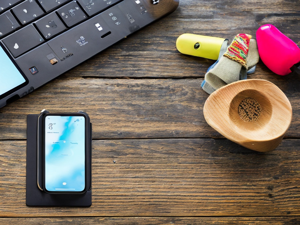 RAW photo of a smartphone placed on a desk with a virtual representation of SOCKS5 proxy configuration around it, creative lighting emphasizing tech details, high-quality image, 8k resolution, realistic photo, Fujifilm GFX 100