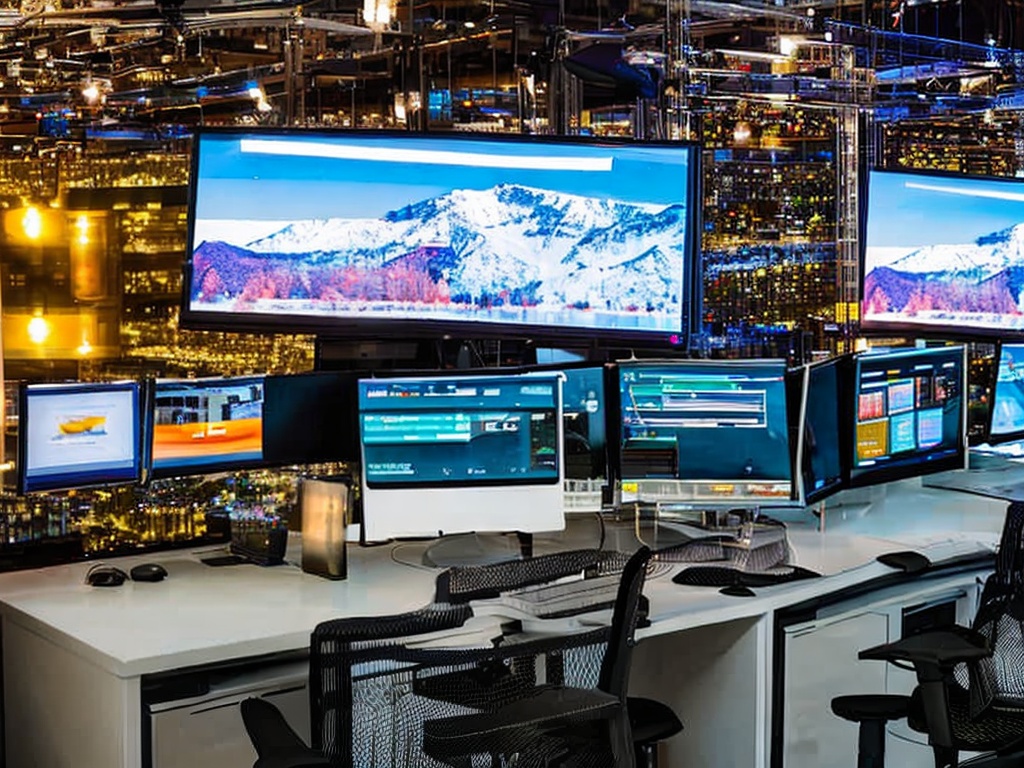 RAW photo, a high-tech network setup featuring a modern computer workstation with a dual-monitor display showing code and network configurations, emphasizing SOCKS5 proxy settings, soft ambient lighting, 8k uhd, high quality, realistic image, subtle film grain