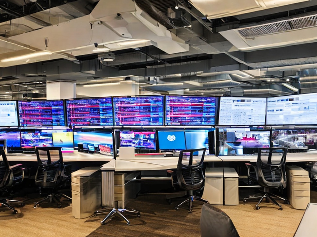 RAW photo, a high-tech workspace featuring multiple monitors displaying data analytics and proxy server configurations, ambient lighting creating a futuristic look, 8k UHD, high resolution, capturing the essence of technology in a vivid and detailed image.