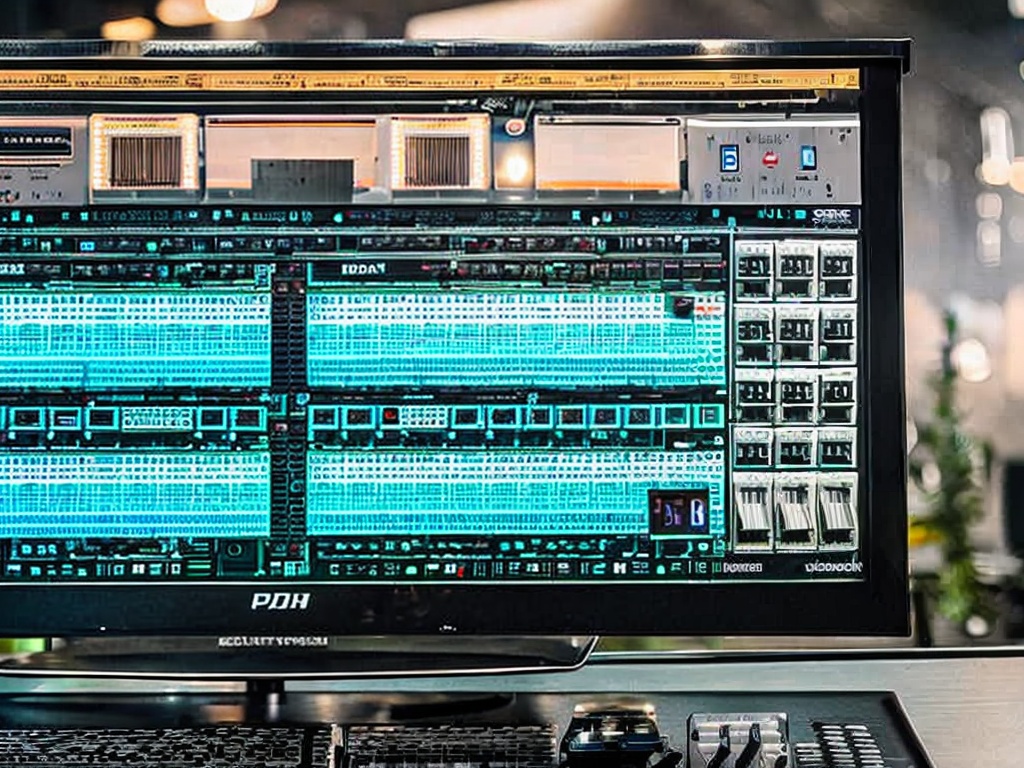 RAW photo, a close-up of a computer screen displaying code with static IP addresses, surrounded by networking equipment such as routers and servers, moody office lighting, 8k uhd, high quality, realistic photo, film grain