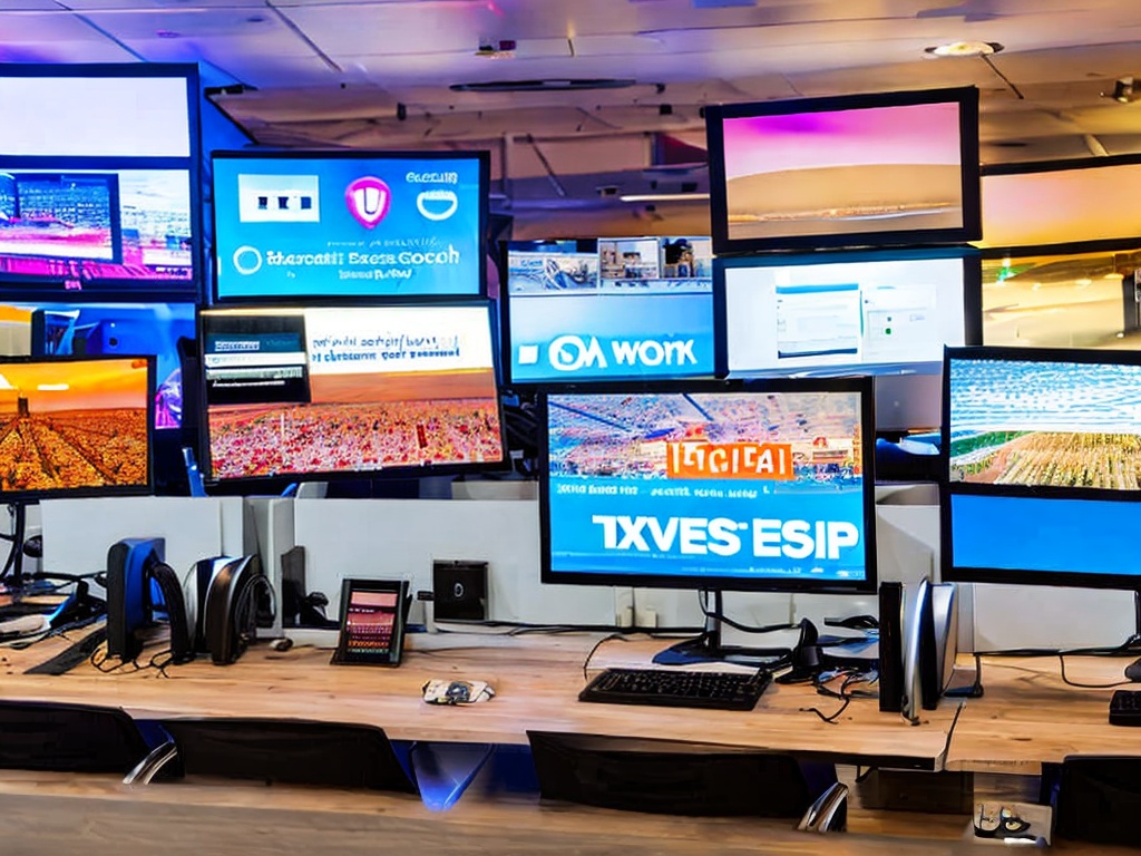 RAW photo, a modern workspace featuring multiple computer screens displaying various international IP addresses, showcasing a high-tech digital network environment, soft ambient lighting, capturing an advanced digital atmosphere, 8k uhd, high quality, realistic photo.