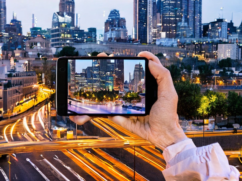 RAW photo, a close-up shot of a hand holding a smartphone with Socks5 settings on the screen, set against a backdrop of a city street, soft evening light illuminating the scene, 8k UHD resolution, high-quality, detailed image