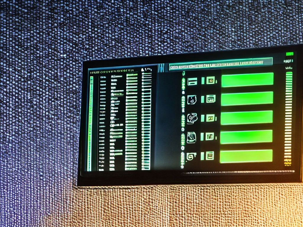 RAW photo, a close-up of a computer screen displaying a sophisticated proxy server interface, with data streams and code, a dark theme aesthetic, illuminated by blue and green lights, high resolution, 8k UHD, realistic photo, Fujifilm XT3