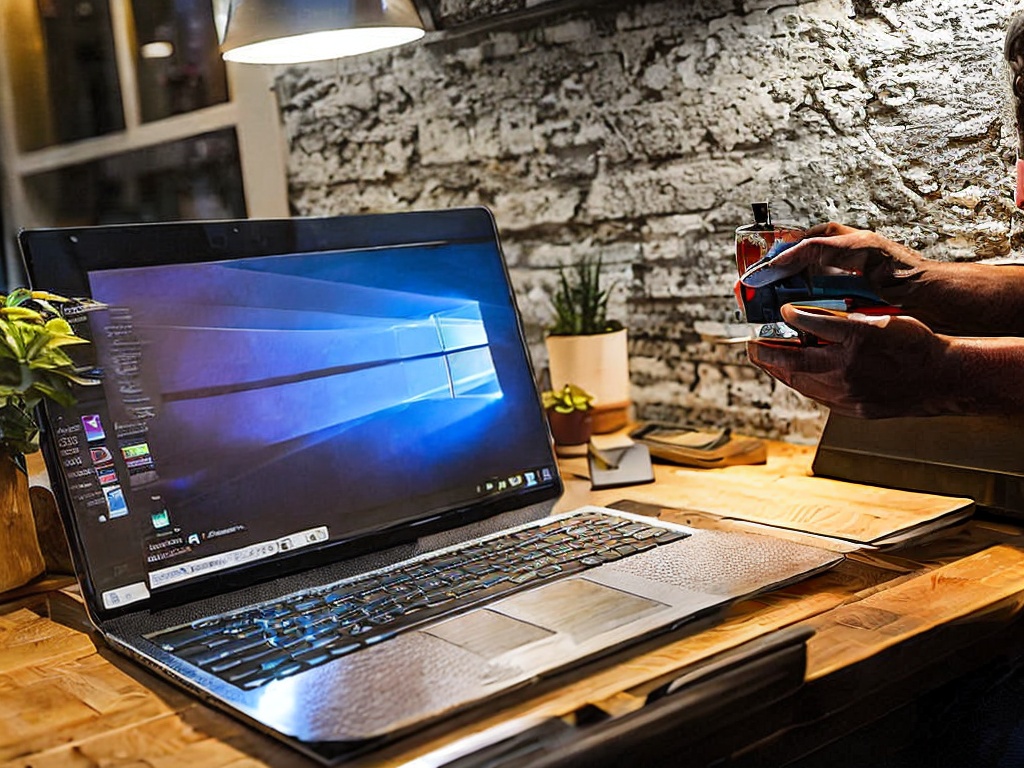 RAW photo, a user interacting with a laptop displaying the Chrome browser and a proxy plugin, emphasizing modern productivity tools, captured in a cozy home office setting with warm lighting, 8k UHD resolution, high-quality image, detailed textures