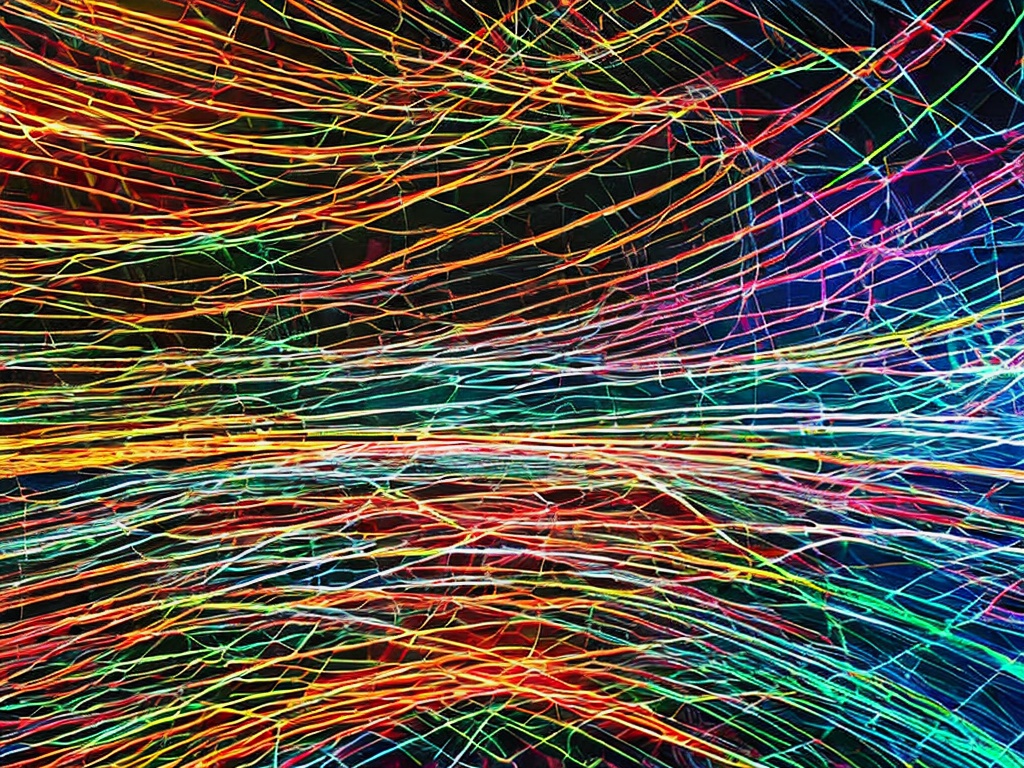 RAW photo, an abstract representation of digital data flow demonstrating the SOCKS5 protocol, visualized as streams of light or binary numbers flowing through interconnected networks, soft ambient lighting against a dark backdrop, 8k UHD resolution, high-quality, artistic interpretation.