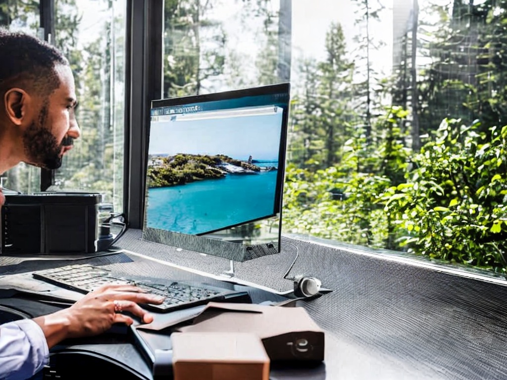 RAW photo, a tech-savvy individual working on a laptop with code and network settings visible on the screen, representing the use of dynamic IP proxies in an office setting, bright natural light, 8k UHD resolution, high quality, realistic photo, film grain, Nikon Z6