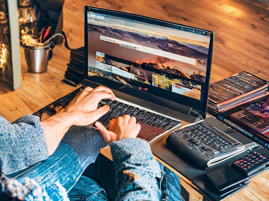 RAW photo, a programmer typing on a laptop with Python code for a proxy application on the screen, books on networking scattered around, warm light creating a cozy study environment, 8k UHD resolution, high-quality, realistic photo