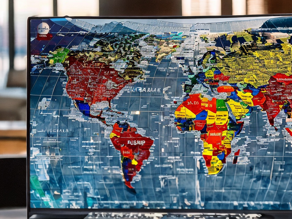 RAW photo, a close-up of a digital map highlighting different locations worldwide, with visual indicators of proxy servers, a sleek workspace in the background, soft natural lighting, 8k uhd, high resolution, with a slight film grain effect
