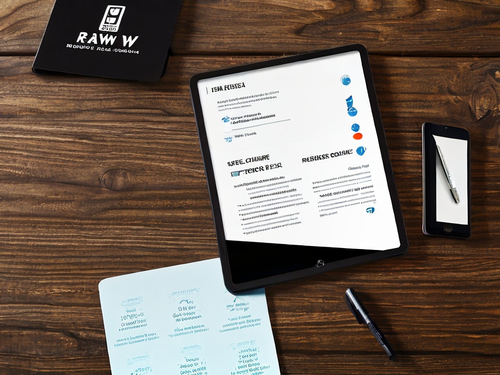 RAW photo, an infographic-style image with pricing tiers for dedicated proxy services displayed on a tablet, placed on a professional desk, with a notepad and pen beside it, soft diffused lighting, 8k uhd, capturing details in high quality