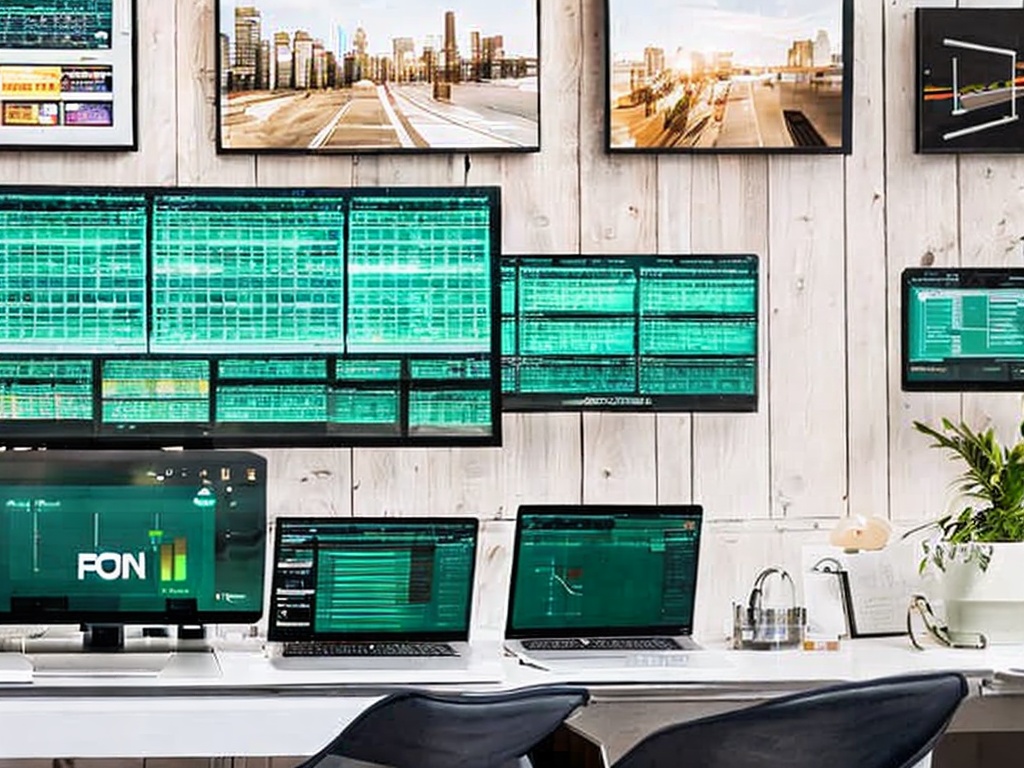 RAW photo, a tech-savvy individual working on multiple devices, selecting IP proxies and optimizing network efficiency, with screens displaying various network monitoring tools and statistics, dynamic and modern workspace environment, 8k UHD, high quality, detailed image