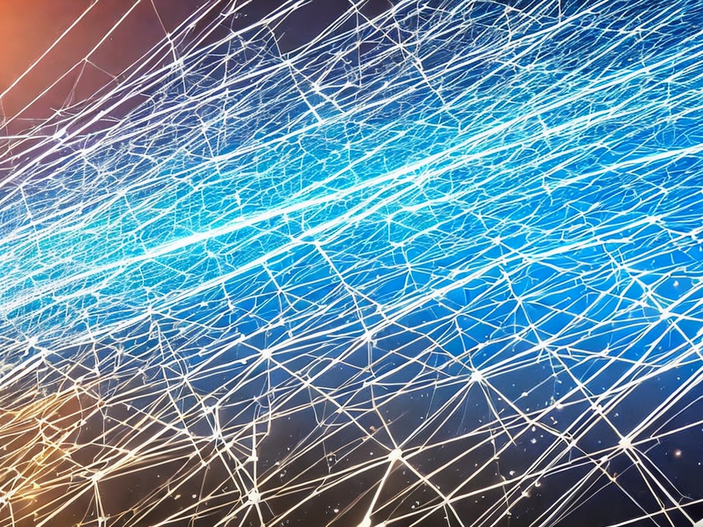 RAW photo, a conceptual illustration showing a digital network with multiple interconnected nodes, representing unlimited proxy IP addresses, soft blue lighting accentuating the digital theme, high resolution, 8k UHD, realistic photo detail, abstract technology, Fujifilm XT3